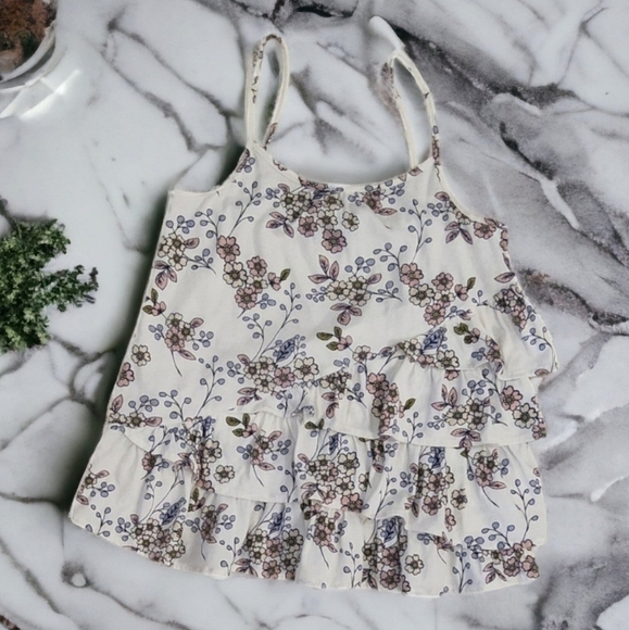 Gap Floral Layered Tank Top - Size Large (10) - Picture 2 of 6